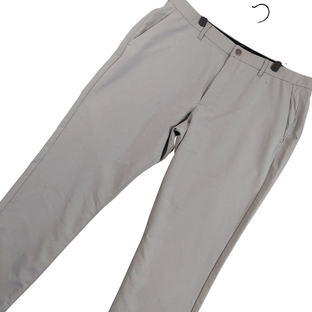Bonobos Golf Pants Men 38/34 Gray Athletic Fit Performance Recycled Polyester